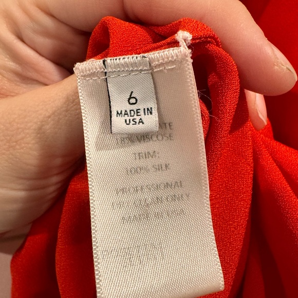 Rosetta Getty red cold shoulder gown - Picture 9 of 14